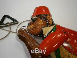 Antique Rare Old German Friction Toy Tin Climbing Monkey Tom 700 Lehmann Works
