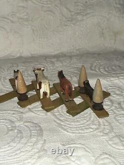 Antique Rare Wooden Miniature German Erzgebirge Scissor Toy