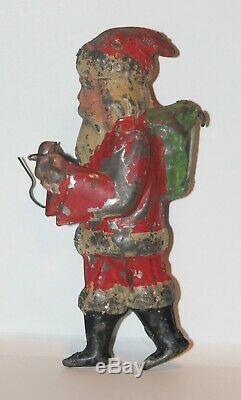 Antique Santa Claus Gunthermann Christmas Vintage Tin Metal Toy Germany Wind Up