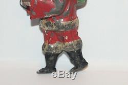 Antique Santa Claus Gunthermann Christmas Vintage Tin Metal Toy Germany Wind Up