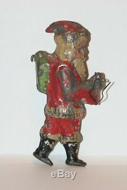 Antique Santa Claus Gunthermann Christmas Vintage Tin Metal Toy Germany Wind Up
