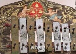 Antique Schoenhut Two Cherubs 18 Key Child's Toy Xylophone Metallophone c. 1905