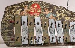 Antique Schoenhut Two Cherubs 18 Key Child's Toy Xylophone Metallophone c. 1905