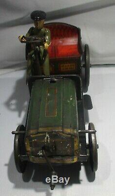 Antique Tin Delivery Car Toy JLH Hess Hessmobil Germany 9