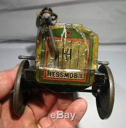 Antique Tin Delivery Car Toy JLH Hess Hessmobil Germany 9