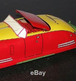 Antique Tin Wind Up Convertible Car made by Wyandotte 1939