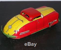 Antique Tin Wind Up Convertible Car made by Wyandotte 1939