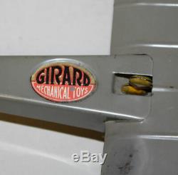 Antique Tin Wind Up Mechanical Airplane Toy Woods Girard Toys Louis Marx