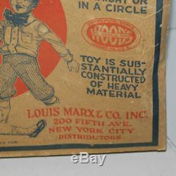 Antique Tin Wind Up Mechanical Airplane Toy Woods Girard Toys Louis Marx