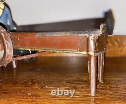 Antique Tin Windup Mechanical Billiard Pool Player Toy VERY RARE Watch Video