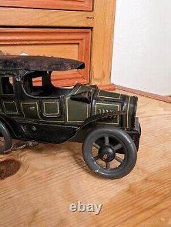 Antique Touring Car Tin Toy Windup Germany
