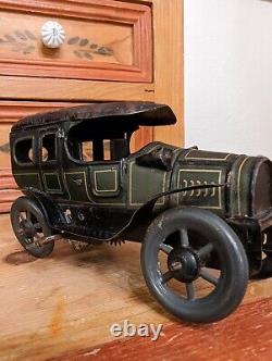 Antique Touring Car Tin Toy Windup Germany