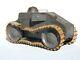 Antique Toy Tole Tank Tiger Game Military English Souvenir Patina Rare Old 20th