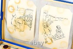 Antique Ullman Mfg Watercolor Painting Set Art Lovers Coloring Outfit & Prints