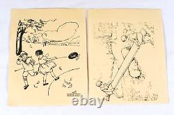 Antique Ullman Mfg Watercolor Painting Set Art Lovers Coloring Outfit & Prints
