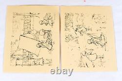 Antique Ullman Mfg Watercolor Painting Set Art Lovers Coloring Outfit & Prints