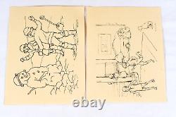 Antique Ullman Mfg Watercolor Painting Set Art Lovers Coloring Outfit & Prints