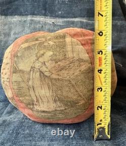 Antique Victorian 1880s/90s stuffed lithographed fabric child's ball toy Rare