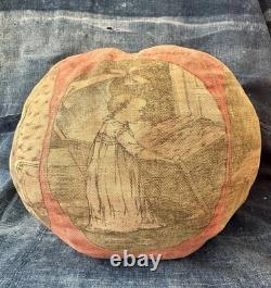 Antique Victorian 1880s/90s stuffed lithographed fabric child's ball toy Rare