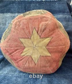 Antique Victorian 1880s/90s stuffed lithographed fabric child's ball toy Rare