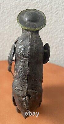 Antique/Vintage 1890's Tin Windup Toy Musical Bear WORKING