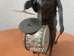 Antique/Vintage 1890's Tin Windup Toy Musical Bear WORKING