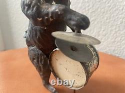 Antique/Vintage 1890's Tin Windup Toy Musical Bear WORKING