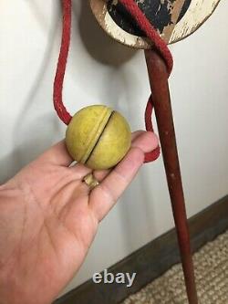 Antique-Vintage'40s Kids Toy PLAYSKOOL Play School Wooden Riding Stick Horse