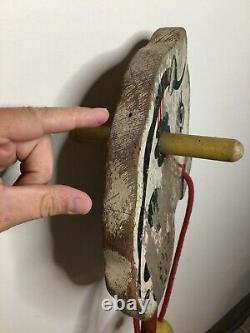 Antique-Vintage'40s Kids Toy PLAYSKOOL Play School Wooden Riding Stick Horse