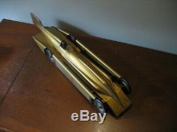 Antique Vintage Kingsbury 1929 Golden Arrow Land Speed Record Car Windup Tin Toy