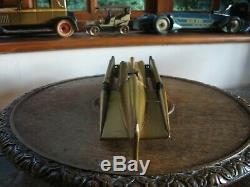 Antique Vintage Kingsbury 1929 Golden Arrow Land Speed Record Car Windup Tin Toy