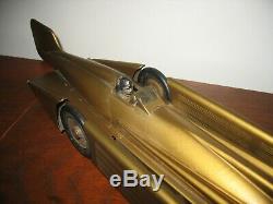 Antique Vintage Kingsbury 1929 Golden Arrow Land Speed Record Car Windup Tin Toy