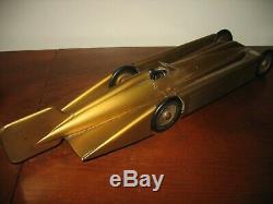 Antique Vintage Kingsbury 1929 Golden Arrow Land Speed Record Car Windup Tin Toy