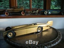 Antique Vintage Kingsbury 1929 Golden Arrow Land Speed Record Car Windup Tin Toy