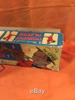 Antique Vintage Louis Armstrong Wind Up Tin Toy from Japan Jazz / Trumpet