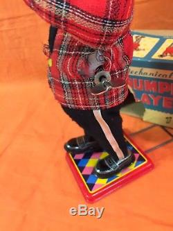 Antique Vintage Louis Armstrong Wind Up Tin Toy from Japan Jazz / Trumpet