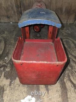 Antique Vintage Marx 3000 Pressed Steel Toy Ride On Train Locomotive Art Deco