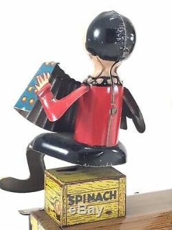 Antique Vintage Marx Popeye And Olive Oyl Dancing Jigger Tin Toy 1936