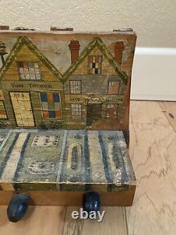 Antique Vintage Reed Lithograph Wood Mother Goose Target Game Toy As-Is