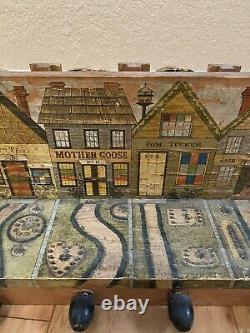 Antique Vintage Reed Lithograph Wood Mother Goose Target Game Toy As-Is