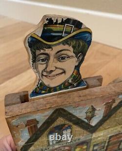 Antique Vintage Reed Lithograph Wood Mother Goose Target Game Toy As-Is