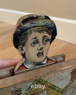 Antique Vintage Reed Lithograph Wood Mother Goose Target Game Toy As-Is
