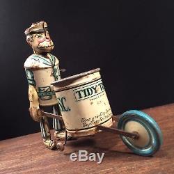 Antique Vintage Toy Louis Marx USA NY, N. Y. Tin Windup Tidy Tim PRIORITY MAIL