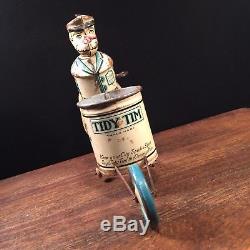 Antique Vintage Toy Louis Marx USA NY, N. Y. Tin Windup Tidy Tim PRIORITY MAIL