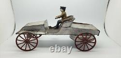 Antique Wilkins Kingsbury Tin Key Wind Toy Automobile Auto
