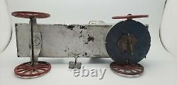 Antique Wilkins Kingsbury Tin Key Wind Toy Automobile Auto