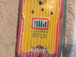 Antique Wind Up Lindstrom Toy Speed Boat 14'' Long Still Works Original Litho