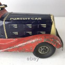 Antique Wind Up Louis Marx G-Man Pursuit Car Tin Metal