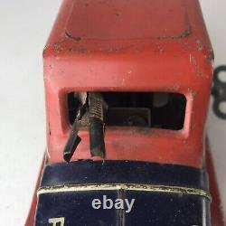 Antique Wind Up Louis Marx G-Man Pursuit Car Tin Metal