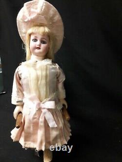 Antique Wind=Up Toy, Simon and Halbig Doll Pulling a Cart